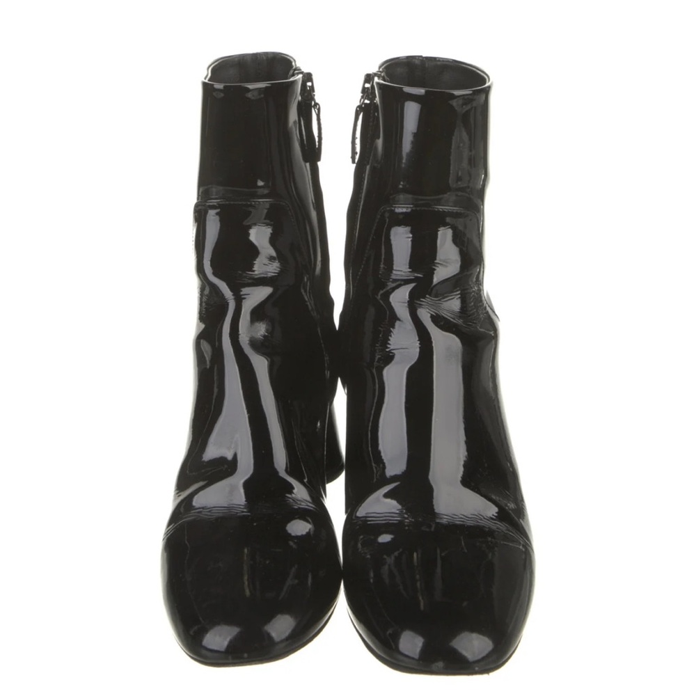 Khaite Wythe Black Patent Leather Ankle Boots 41- Never worn NWT - Picture 3 of 5